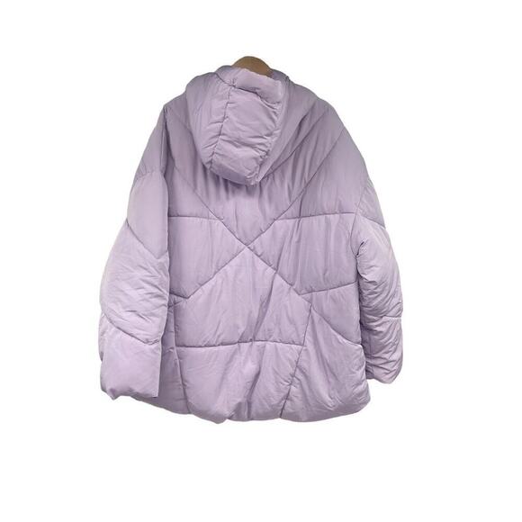 Free People Hailey Puffer Coat in Lilac Oversized Winter Jacket Boho Colorful L - Picture 6 of 8